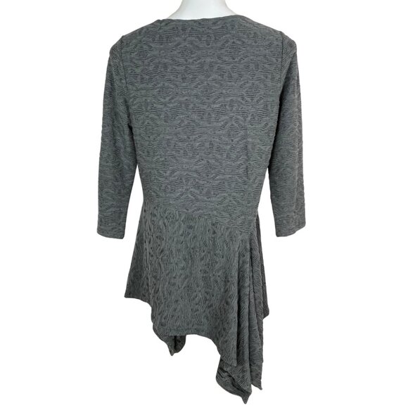 Patrizia Luca Milano Asymmetrical Hi-Lo Peplum Top Button Detail Sz L 🎉Host Pick - Picture 6 of 14